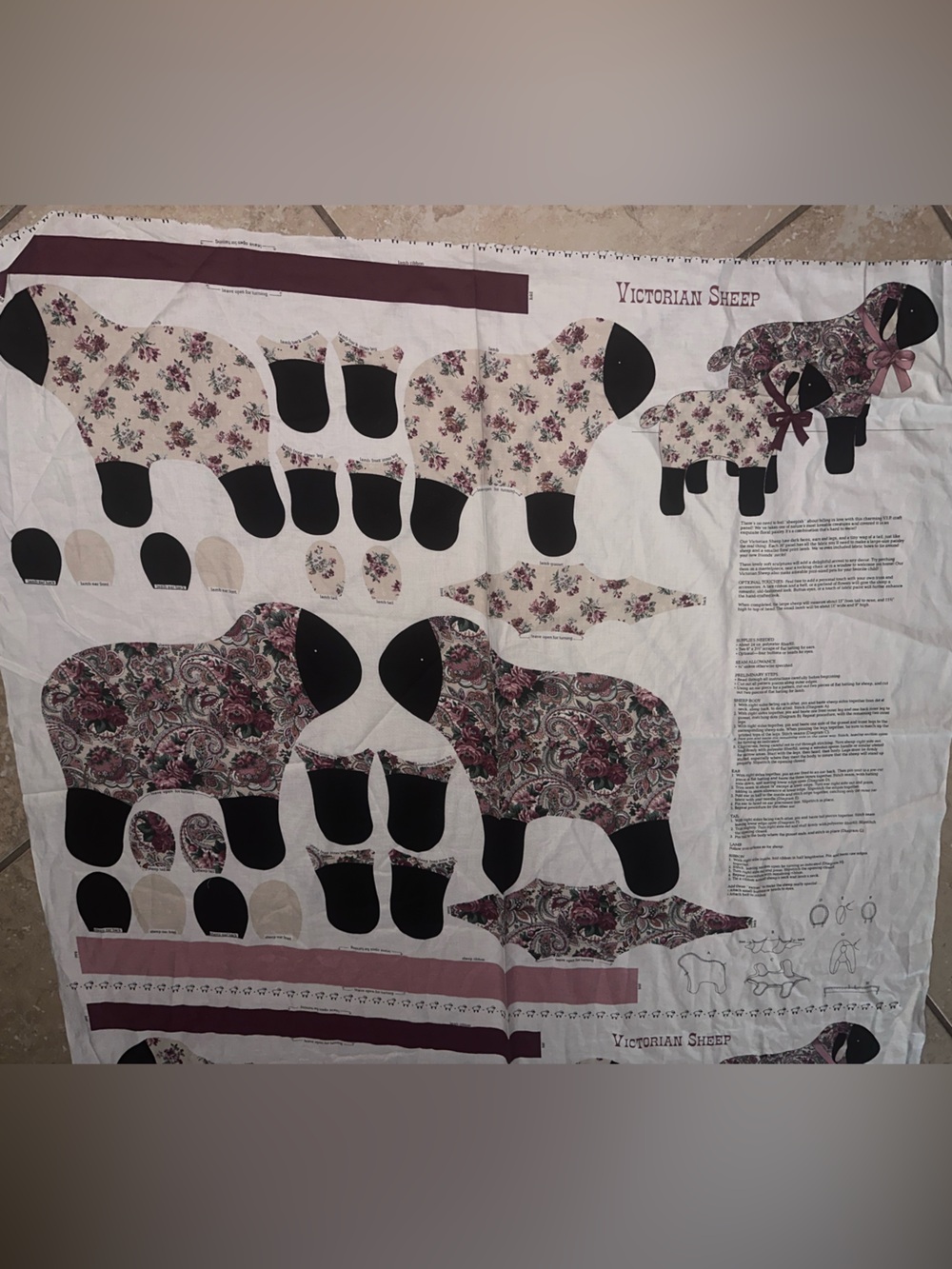Vintage Victorian Sheep Stuffing Pattern